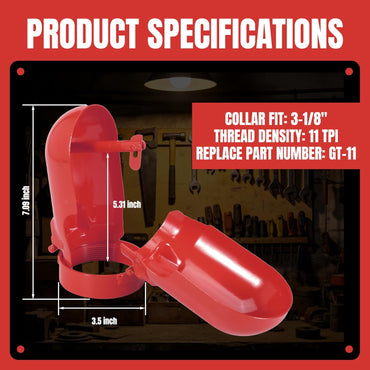 Acetylene Gas Cylinder Regulator Safety Cap Protector 3-1/8” x 11 High Pressure Gas Cylinder Tank Valve Protection Cap, Fall-Proof Steel Gas Cylinder Cap for Storage Transport