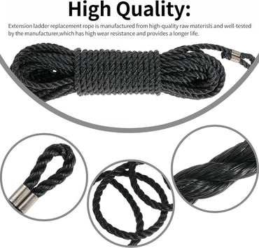 AC30-2 Extension Ladder Replacement Rope, Replacement Ladder Rope for Pulley Kit Compatible with Werner Extension Ladders (1)