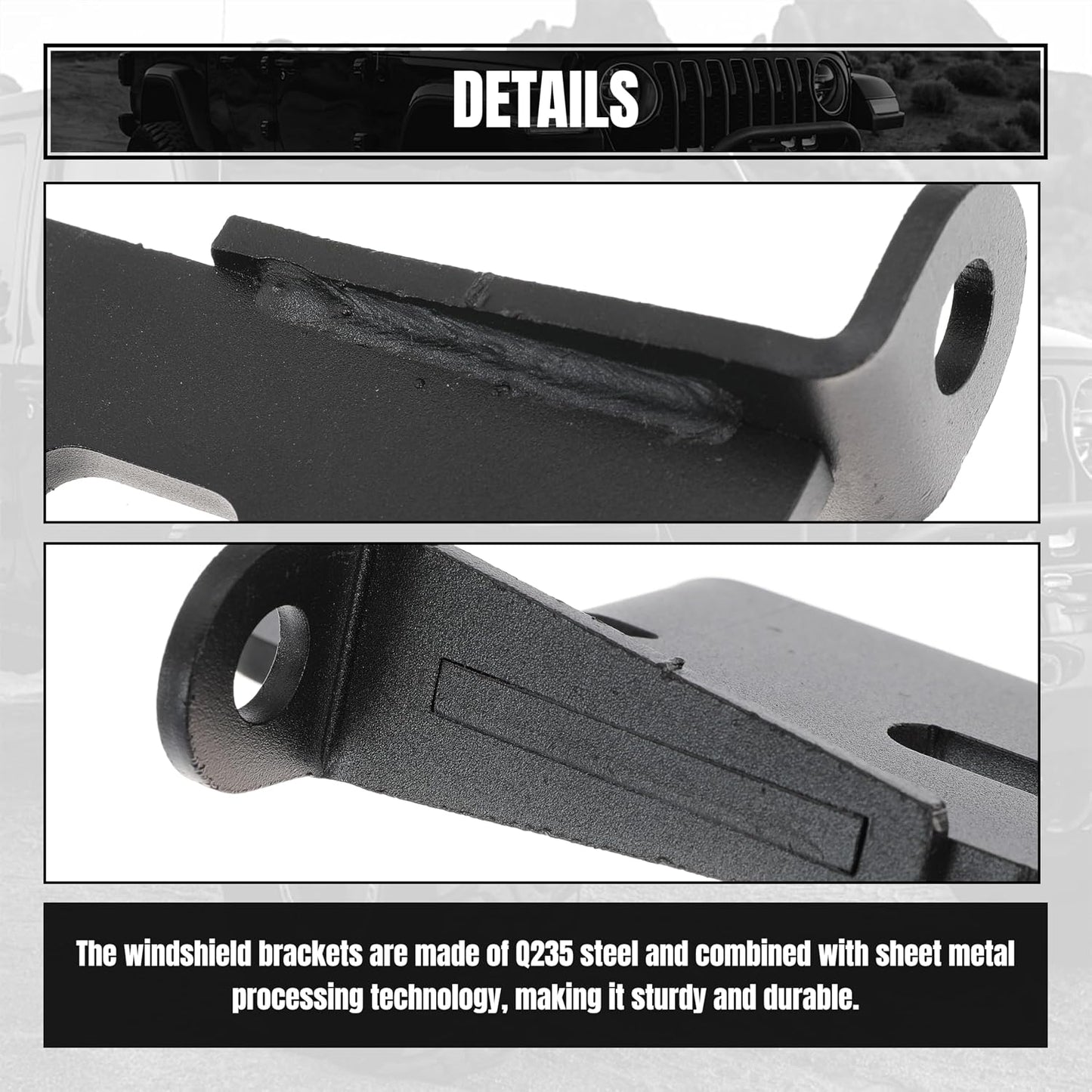 A-Pillar Mount Replaces 7318 Light Mounting Bracket Fits for Jeep Wrangler JL 2018-2019