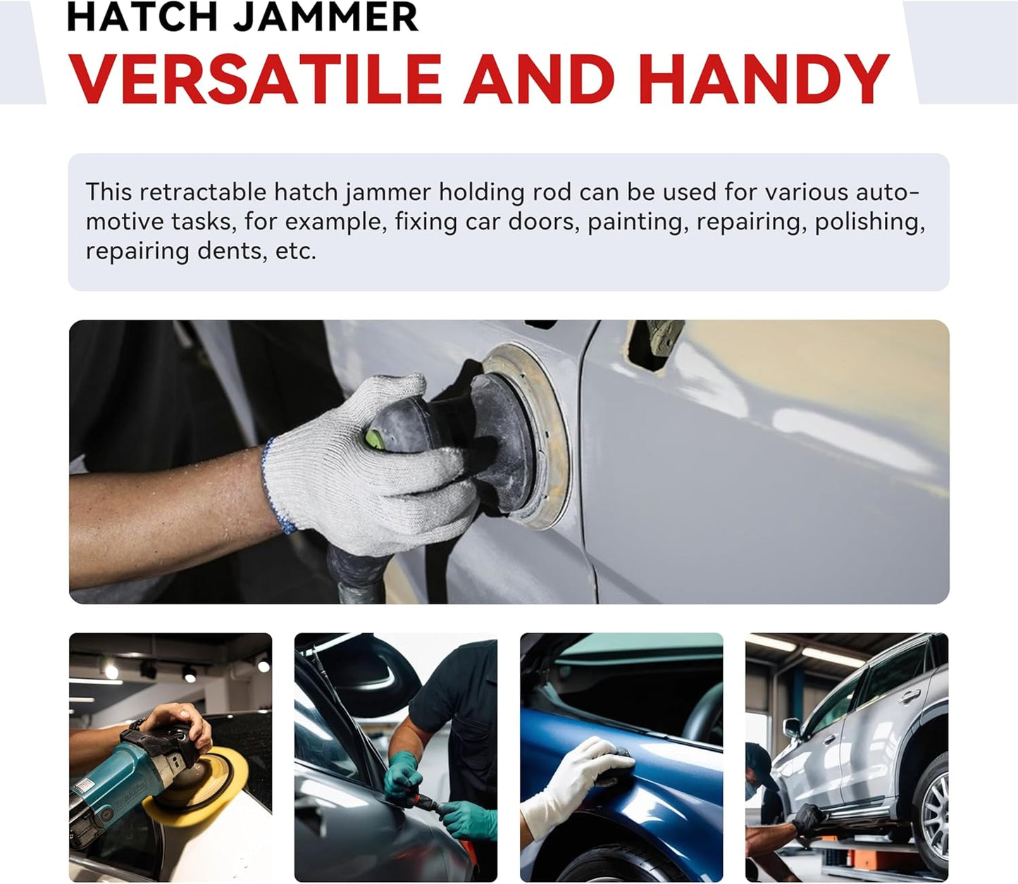 Hatch Jammer Auto Body Repair Tools Retractable Support Rod Holder