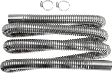 200cm 1 inch Heater Exhaust Pipe Generator Exhaust Extension Fuel Tank Gas Vent Hose with Clamps