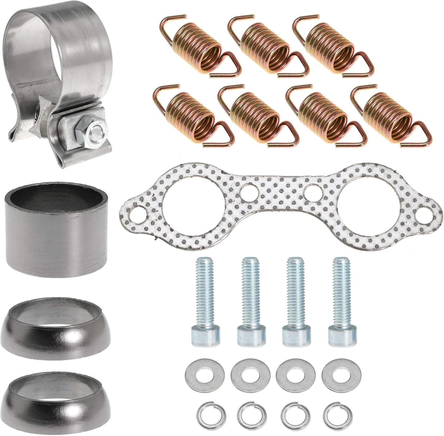 Exhaust Manifold with Exhaust Pipe Donut Gasket Spring Rebuild Kit Replace 1262138-489 5811511 for Polaris Ranger Crew 800 HD 800 XP 800 Ranger 800