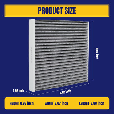 Cabin Air Filter for Hyundai for Tucson for Ioniq 5 for Santa Fe for Elantra for Kona for KIA for EV6 for EV9 for Niro EV for K5 Cabin Filter with Activated Carbon Replace 97133-L1000, 1 Pack