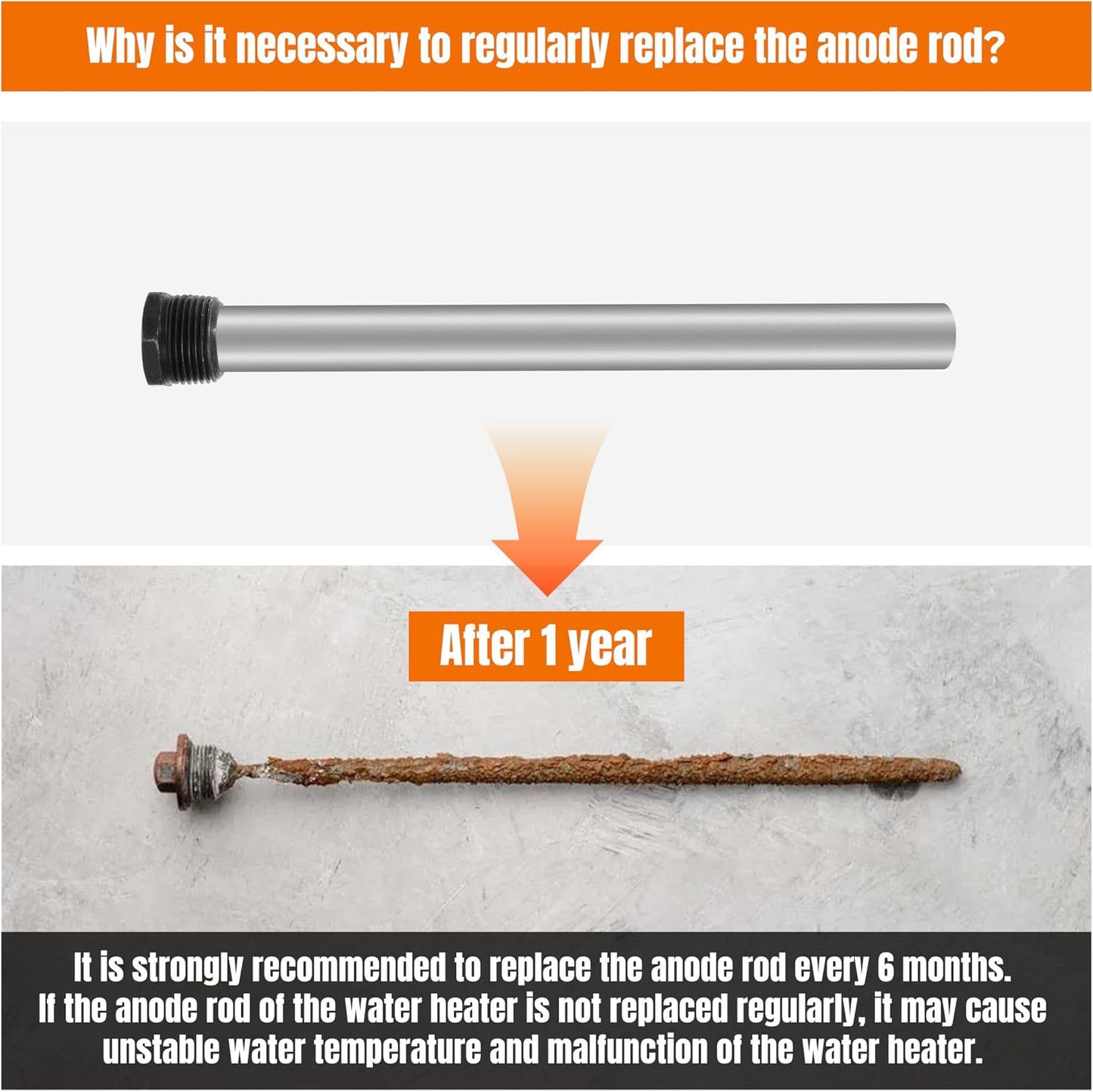 Hot Water Heater Tanks Cleaning Rinser, with Hex Wrench 1-1/16" Socket Removal Tool for Suburban for Mor-Flo for Camper