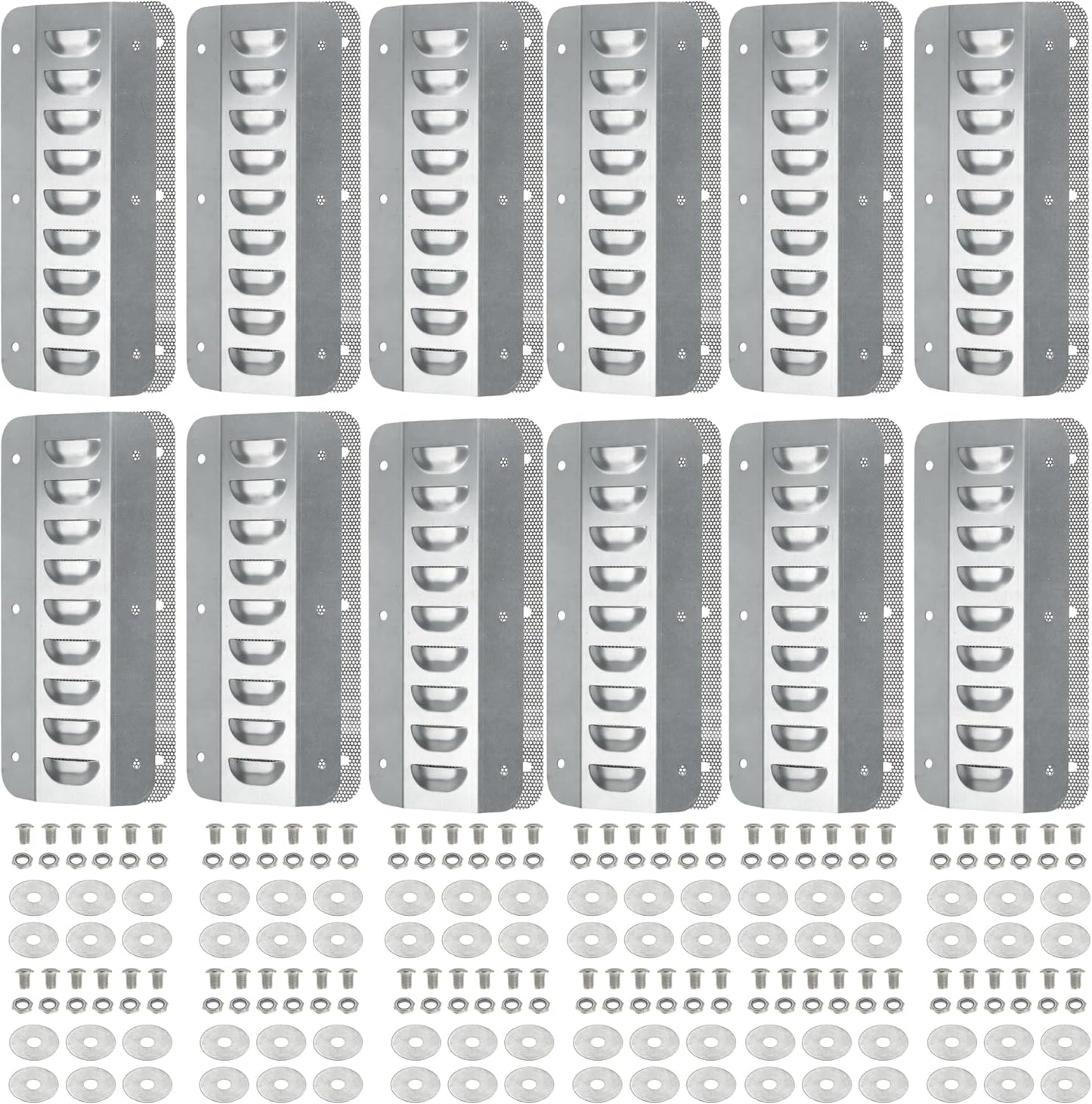 4 Set Shipping Container Vent, Container Air Vents Kit Cross Flow Ventilation Galvanized Steel Transportation Vent for Storage Containers Preventing Excessive Heat, Humidity and Condensation