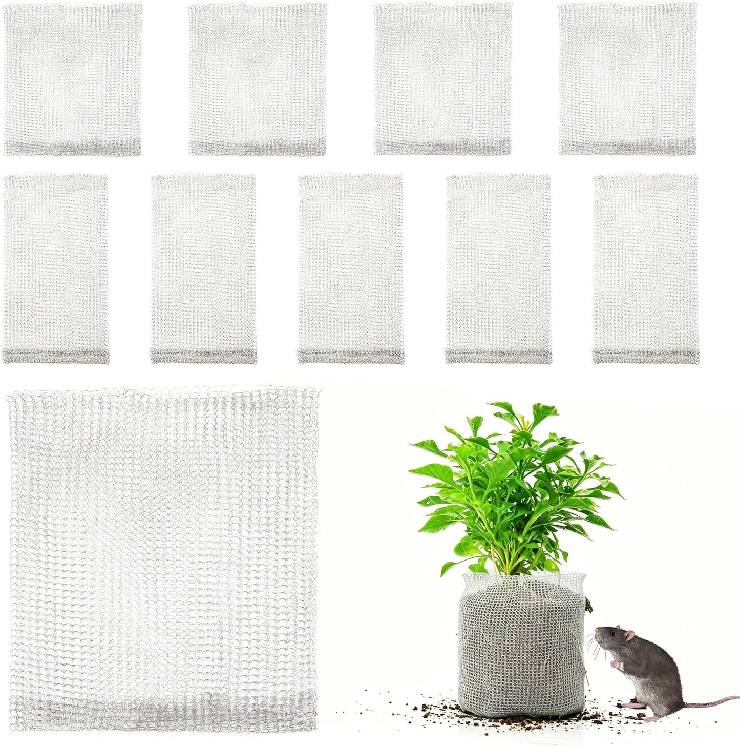 frtzal 14PCS 1/5/5/10 Gallon Root Guard Gopher Proof Wire Baskets, Stainless Steel Gopher Mole Vole Mesh Baskets, Underground Cages for Plant Roots, Trees, Flowers, Crops, Tubers (Combo-Mix-12)