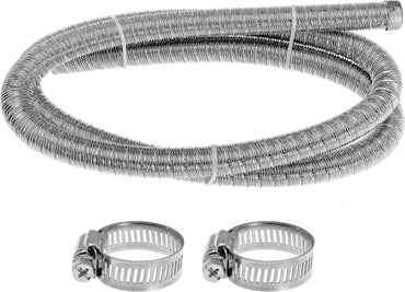 200cm 24mm Exhaust Pipe for Diesel Heater, 1 Inch ID Generator Exhaust Extension with Clamps for Parking Air Heaters (Double Wall)