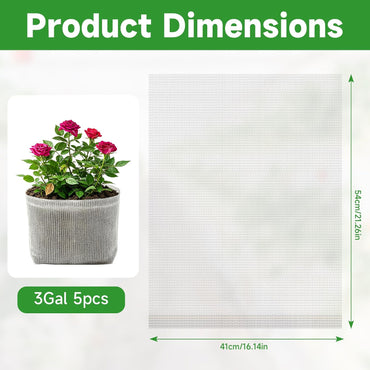 frtzal 5PCS 3Gallon Root Guard Gopher Proof Wire Baskets, Stainless Steel Gopher Mole Vole Mesh Baskets, Underground Cages for Plant Roots, Trees, Flowers, Crops, Tubers (GB-3Gal-50 * 40)
