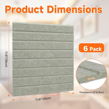 Large Splicing Felt Bulletin Board Cork Board Alternative 36" x 24" Felt Pin Board for Home Office Classroom Wall Decor Felt Wall Panel with Pushpins Tabs(Fine-Stripe 6 Pack, Light Green)