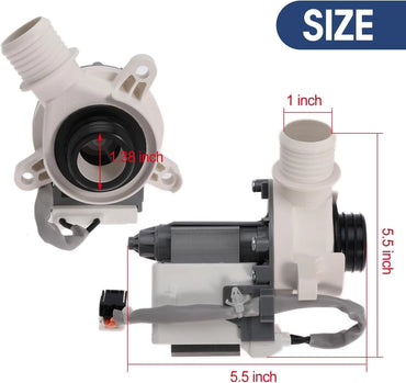 WH23X28418 Washer Drain Pump Assembly for GE Replace WH23X24178 WH23X27574