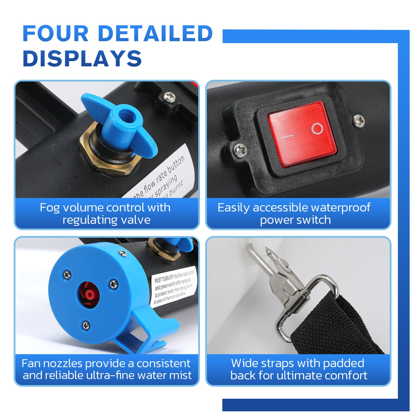 12L Electric ULV Fogger Machine Portable Backpack Atomizer Sprayer for Indoor and Outdoor Use