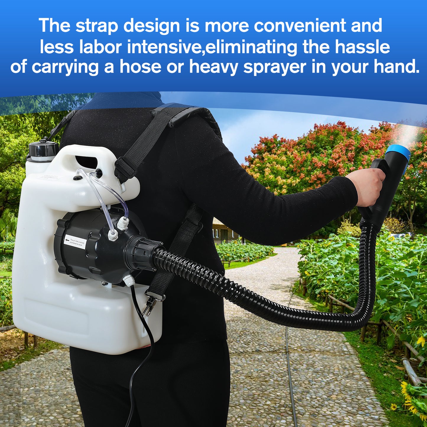 12L Electric ULV Fogger Machine Portable Backpack Atomizer Sprayer for Indoor and Outdoor Use