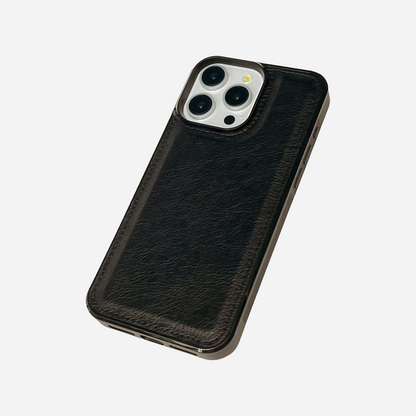 Handcrafted Genuine Leather Slim Protective Cover for iPhone 16 Series