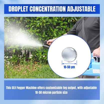 6L (1.58 Gallon) Electric ULV Fogger Machine, 1200W Portable Sprayer with Adjustable Particle Size