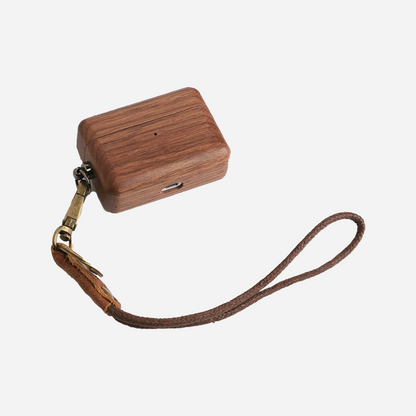 Sustainable Wooden Protective Storage Case for Wireless Earphones