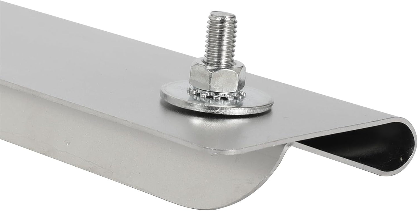 Stainless Steel Mud Flap Clamps Bracket for Semi Trucks, 1/4" - 1/2" Mud Flap Hanger Rubber Mudflaps for Protection and to Secure Mud Flaps, Replace 8591100