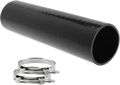3 Inch Straight Silicone Hose For Turbo Intercooler Intake Silicone Hose Black with Clamp