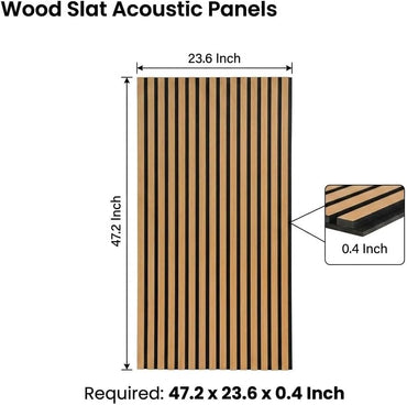 5 Pack Large Acoustic Panels for Wall Sound Proof 47.2 x 23.6 x 0.4 Inch Sound Dampening Panels for Wall Decor Wood Veneer Sound Absorbing Wall Panel for Bedroom Home Studio Office (Teak)