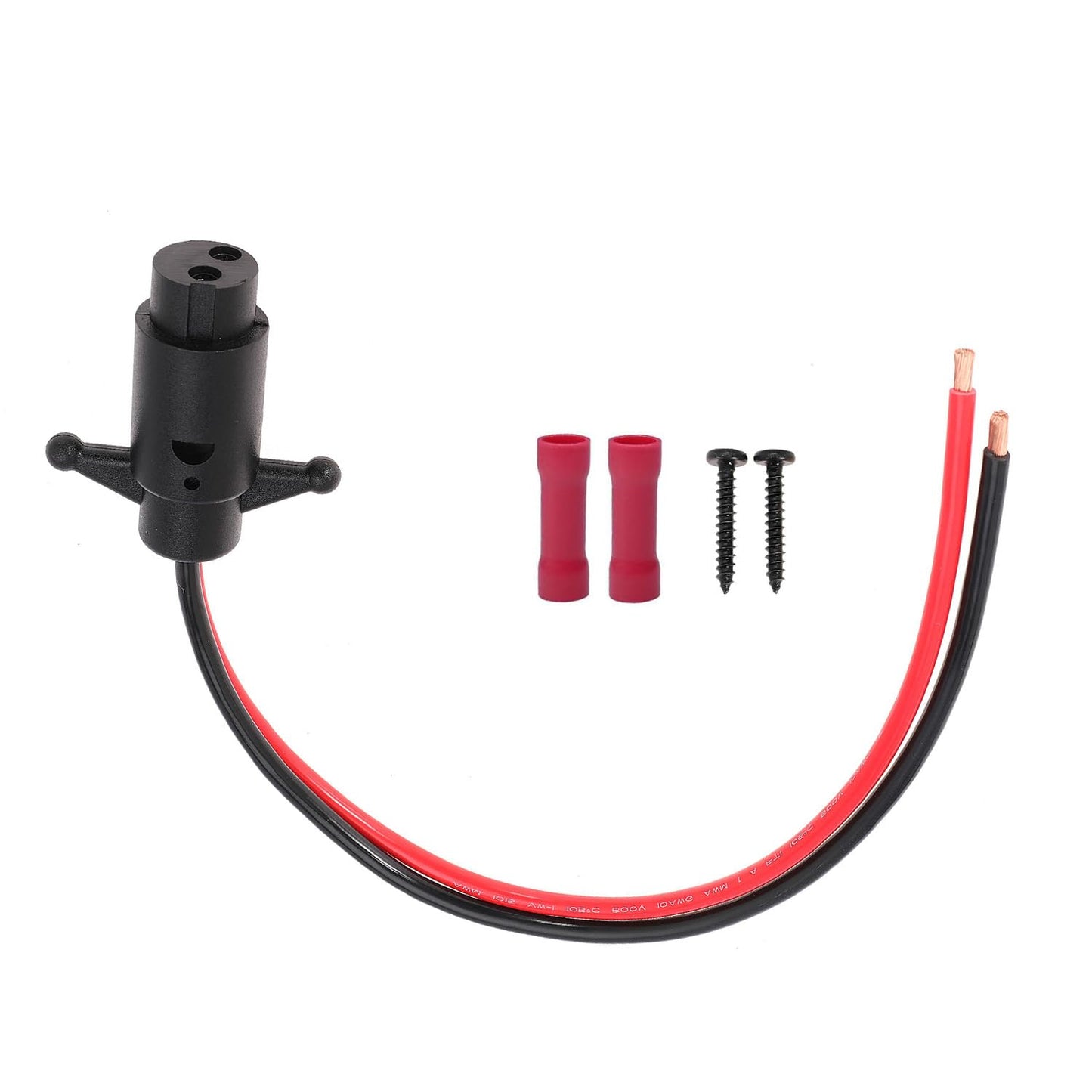 Trolling Motor Plug 8 Gauge 2 Wire 12V-24V Compatible with Minn Kota Marine Boat Waterproof Trolling Motor Connector (Plug-FE08)