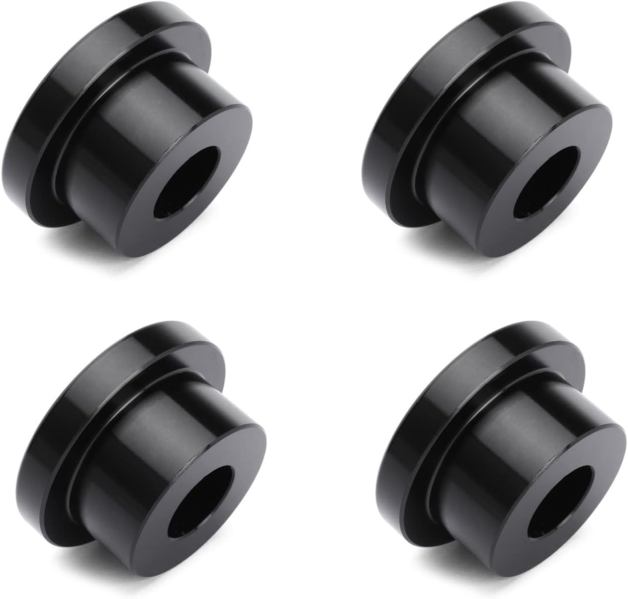 Solid Billet Handlebar Riser Bushings, Stabilizer Bar Bushing for Harley Softail Dyna FXR FX Sportster 1984-2016 (Black)