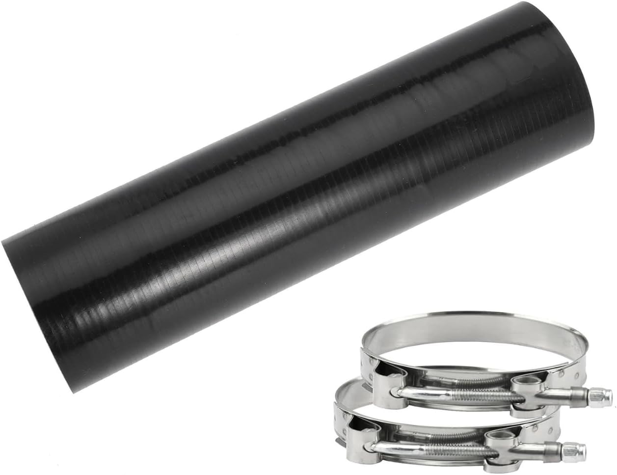 3 Inch Straight Silicone Hose For Turbo Intercooler Intake Silicone Hose Black with Clamp
