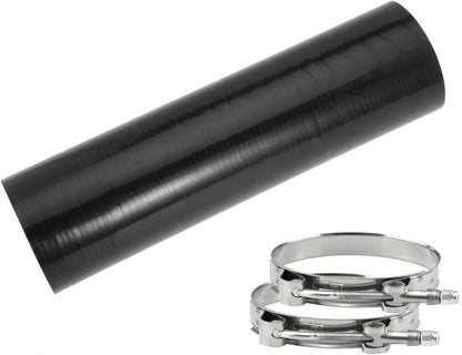3 Inch Straight Silicone Hose For Turbo Intercooler Intake Silicone Hose Black with Clamp