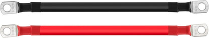 1/0 AWG Gauge Battery Cable 0 Gauge Power Inverter Cables with 3/8 Inch lugs for Solar Marine RV Car Truck Tractor Motorcycle (1FT, with 3/8"+5/16" Top Post Set)