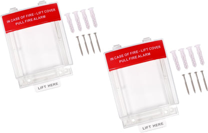 Fire Alarm Protective Cover Manual Call Point Button Protective Guard for Fireproof Switch for Fire Alarm Station Emergency Button Protective (5PCS)