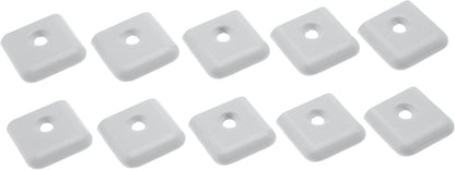 RV Trim End Caps Vinyl Trim Strips White Flat End Cap for RV Camper Trailer 1" Trim Molding with Screws 10 Pack