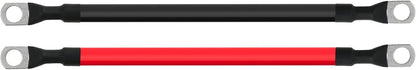 4 AWG Battery Cable 4AWG Gauge Pure Copper Battery Inverter Cables with 3/8 in Lugs Both Ends Power Inverter Wire Set for Automotive Solar Marine Boat RV Car Motorcycle Red and Black (1ft)