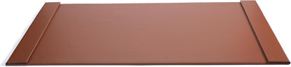 34" x 20" Leather Desk Blotter with Side Rails for Writing Leather Executive Desk Pad Protector Desk Mat for Office Home Workplace Brown