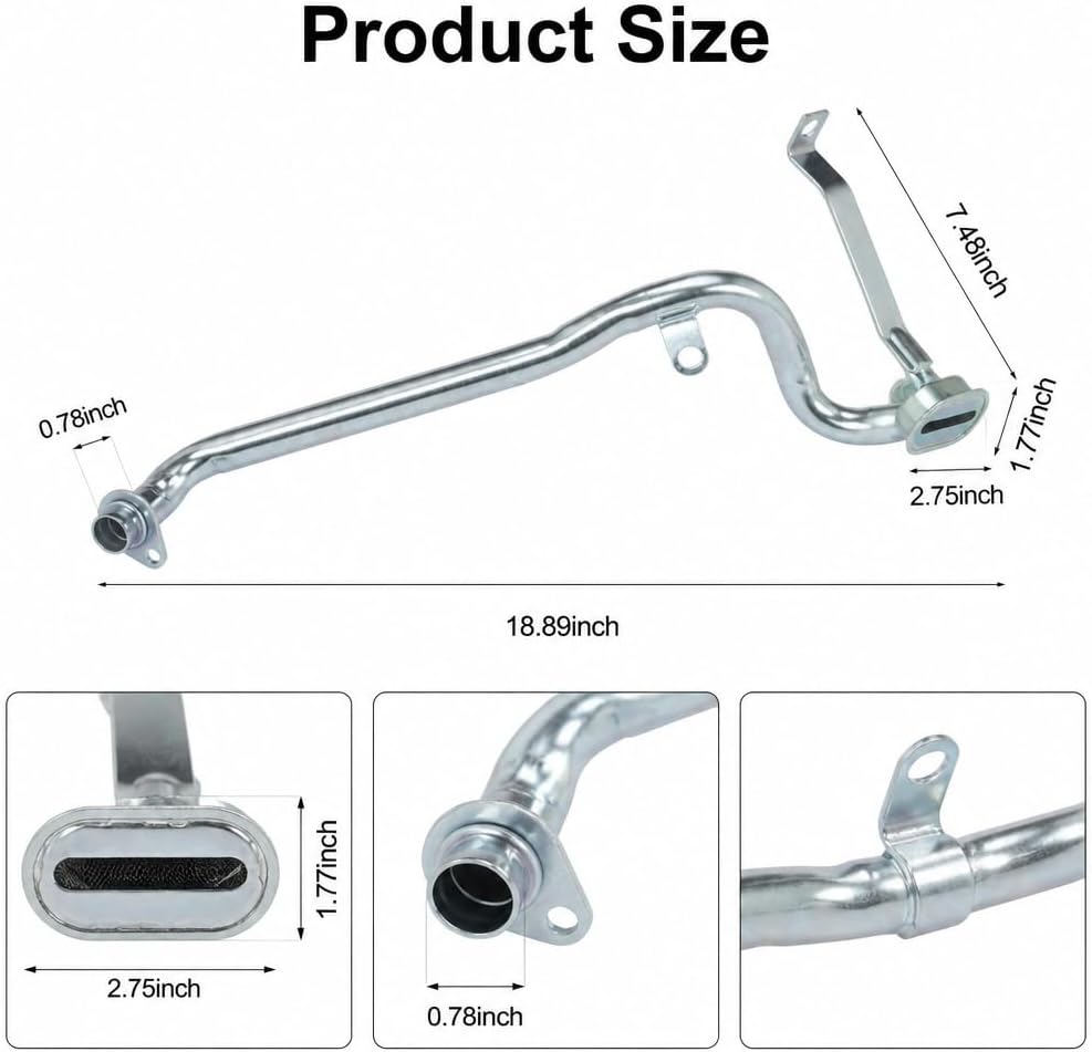 12608579 Engine Oil Pump Pickup Tube with Screen for Silverado Tahoe Suburban for Sierra Yukon for Cadillac Escalade 4.8L 5.3L 6.0L 6.2L V8