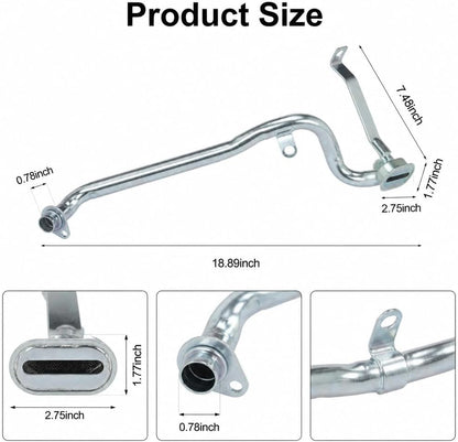 12608579 Engine Oil Pump Pickup Tube with Screen for Silverado Tahoe Suburban for Sierra Yukon for Cadillac Escalade 4.8L 5.3L 6.0L 6.2L V8