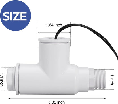 4PACK SS1 Float Switch Condensate Overflow Switch with 3/4 Inch Adaptor and 6FT Wire for HVAC Drain Pan Condensate for condensate Overflow Detection