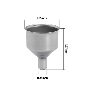 Stainless Steel Funnel for Flask Small Funnels for Drinking Liquor Flask,Oil Bottle,Perfume Bottle,Amber Bottle, Spices Liquids Universal Mini Funnel with 3/8" Spout (2)