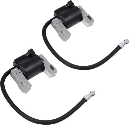 592846 Ignition Coil Replace MIA12788 for John Deere LA145 LA130 L120 D170 691060 799651 499447, Compatible with Intek V-Twin 18-22HP Engine, 2 Pcs