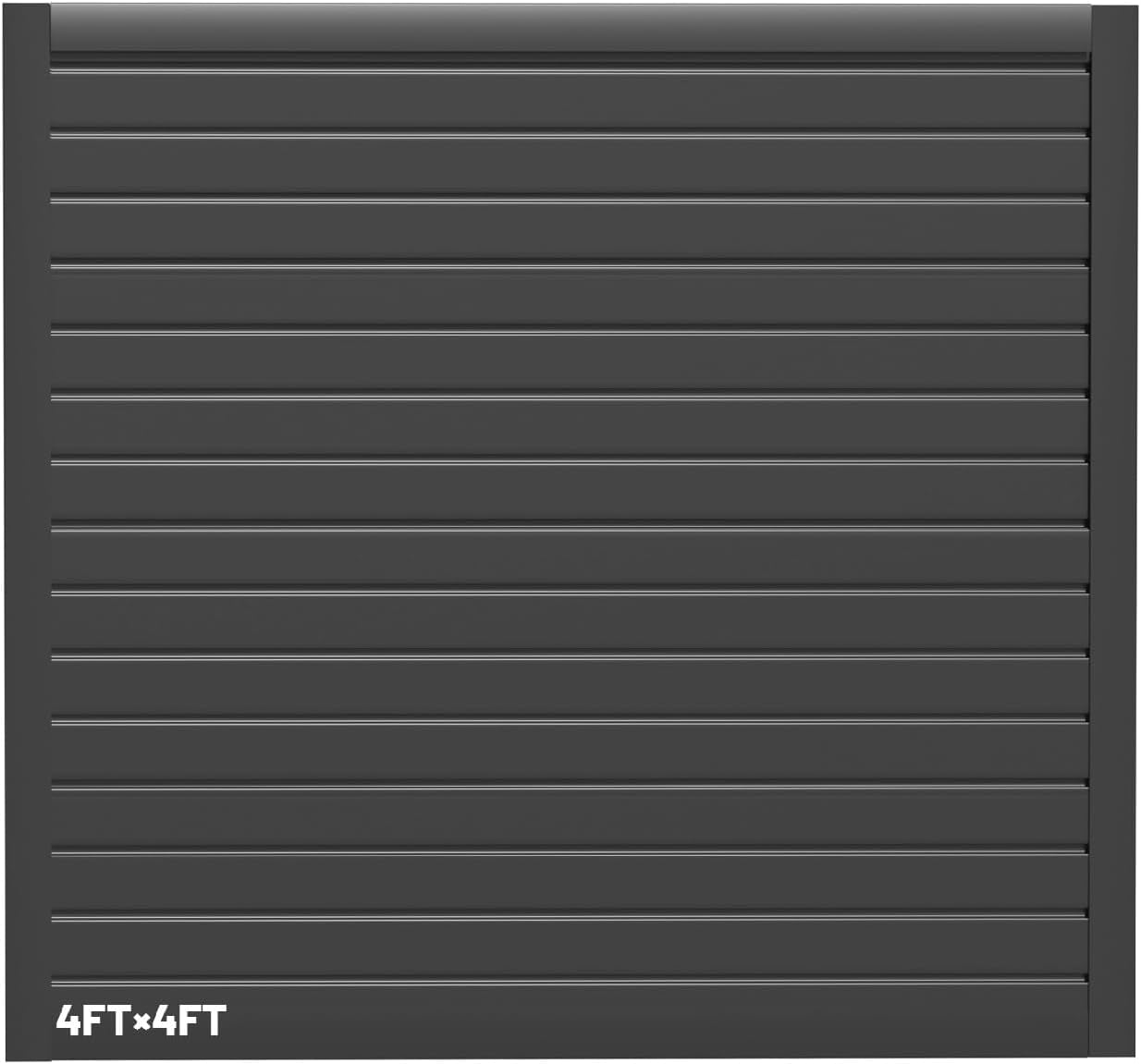 4x4FT Slat Wall Panels Garage Wall Organizer Tool Organizer Slat Board PVC Wall Panels Black Slatwall Garage Storage (Black, 4FTx4FT)