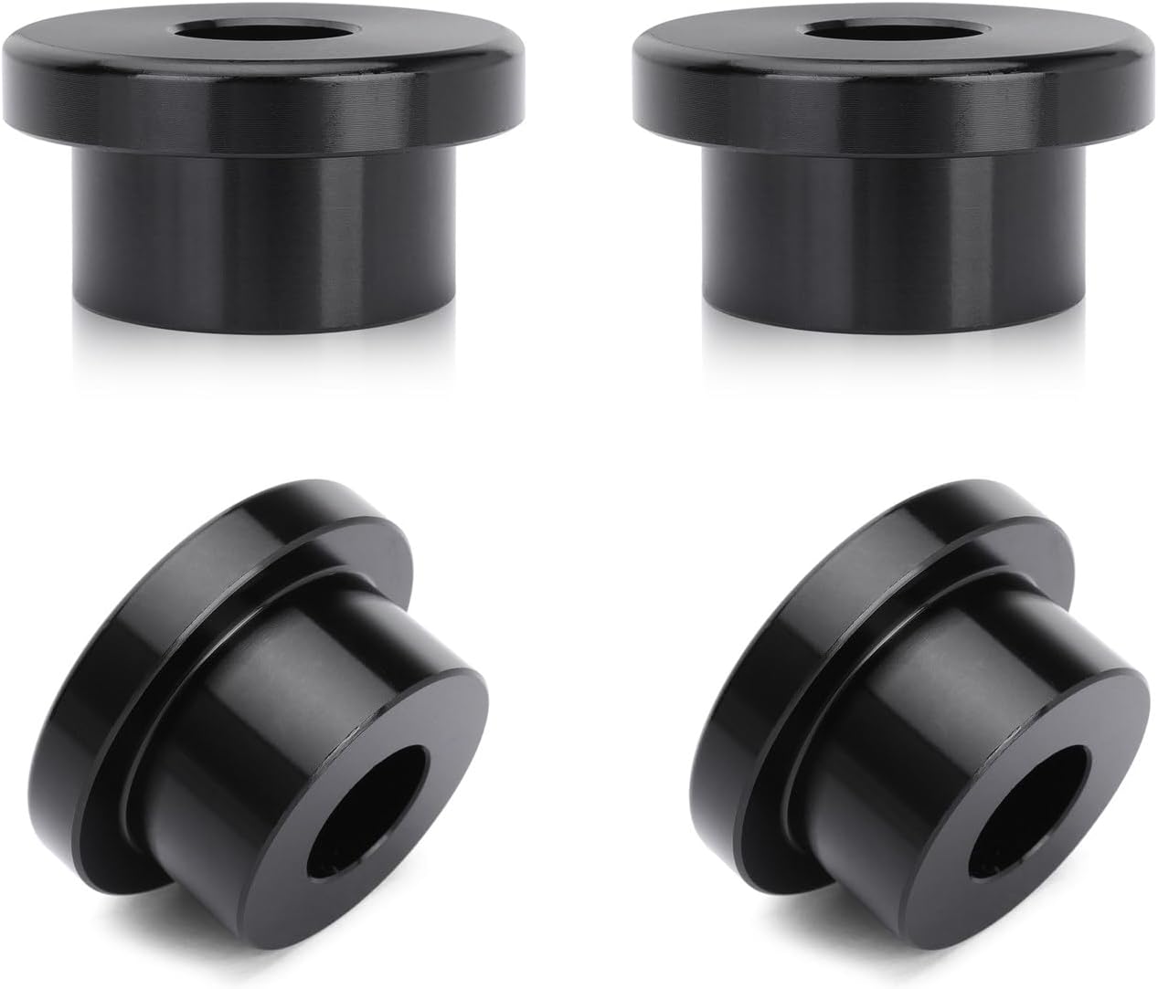 Solid Billet Handlebar Riser Bushings, Stabilizer Bar Bushing for Harley Softail Dyna FXR FX Sportster 1984-2016 (Black)