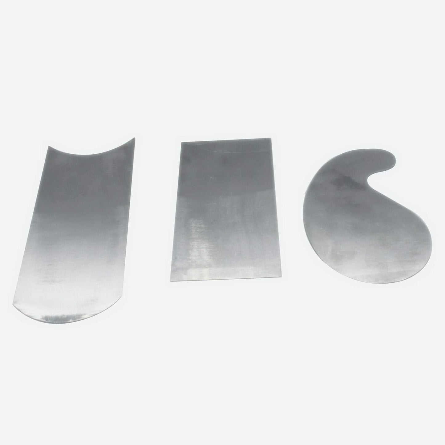 DEF Manganese Steel Cabinet Scrapers Tool Set, High-strength and Wear-resistant, including Rectangle, Concave, Gooseneck, for Woodworking Scraper, Set of 3