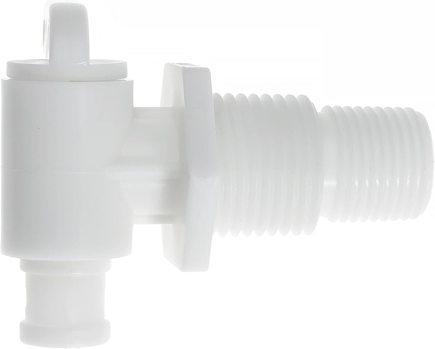 Drain Valve 3/8" and 1/2" Male NPT Dual Barbed Drain Cock Replacement for RV Camper Travel Trailer Fresh Water Tank or System Pack of 2