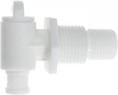 Drain Valve 3/8" and 1/2" Male NPT Dual Barbed Drain Cock Replacement for RV Camper Travel Trailer Fresh Water Tank or System Pack of 2
