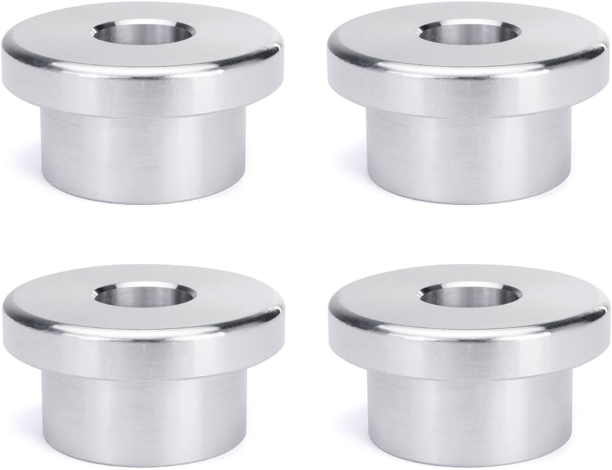 Solid Billet Handlebar Riser Bushings for Harley Softail Dyna Sportster FXR FX 1984-2016 (Silver)