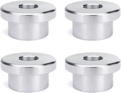 Solid Billet Handlebar Riser Bushings, Stabilizer Bar Bushing for Harley Softail Dyna FXR FX Sportster 1984-2016 (Silver)