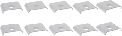 RV Trim End Caps Vinyl Trim Strips White Flat End Cap for RV Camper Trailer 1" Trim Molding with Screws 10 Pack