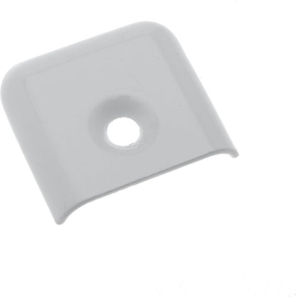 RV Trim End Caps Vinyl Trim Strips White Flat End Cap for RV Camper Trailer 1" Trim Molding with Screws 10 Pack
