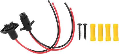10 Gauge Trolling Motor Plug 2 Wire 12V-24V Compatible with Minn Kota Marine Boat Waterproof Trolling Motor Quick Connect (Plug-FM10)