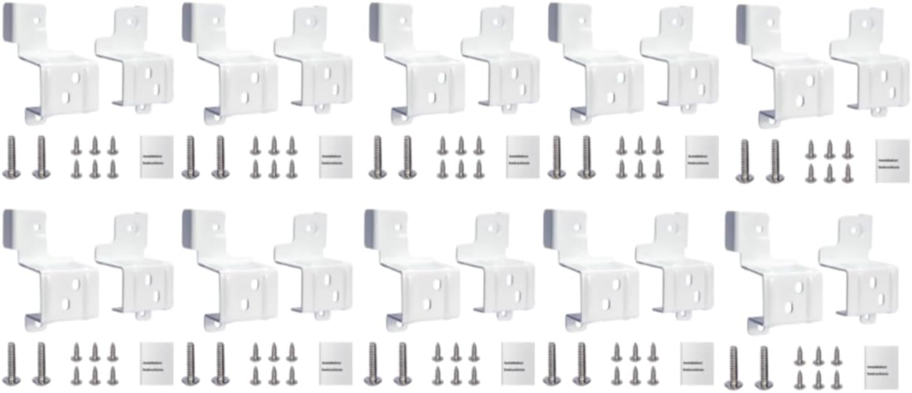 24" Stack Bracket Kit for GE GFA24KITL 24in Width Frontload Stacking Kit (White-10PC)