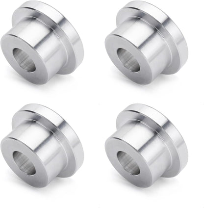 Solid Billet Handlebar Riser Bushings for Harley Softail Dyna Sportster FXR FX 1984-2016 (Silver)