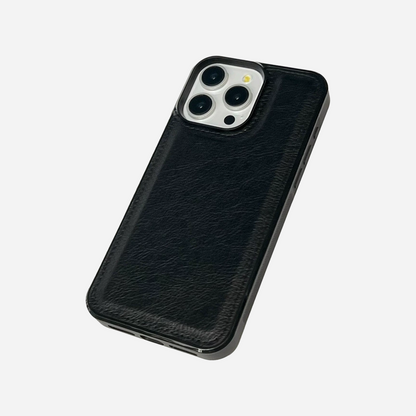 Handcrafted Genuine Leather Slim Protective Cover for iPhone 16 Series