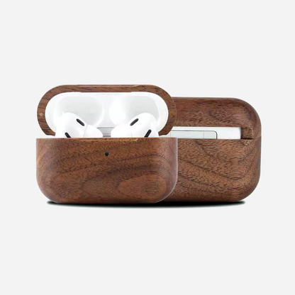 Sustainable Wooden Protective Storage Case for Wireless Earphones